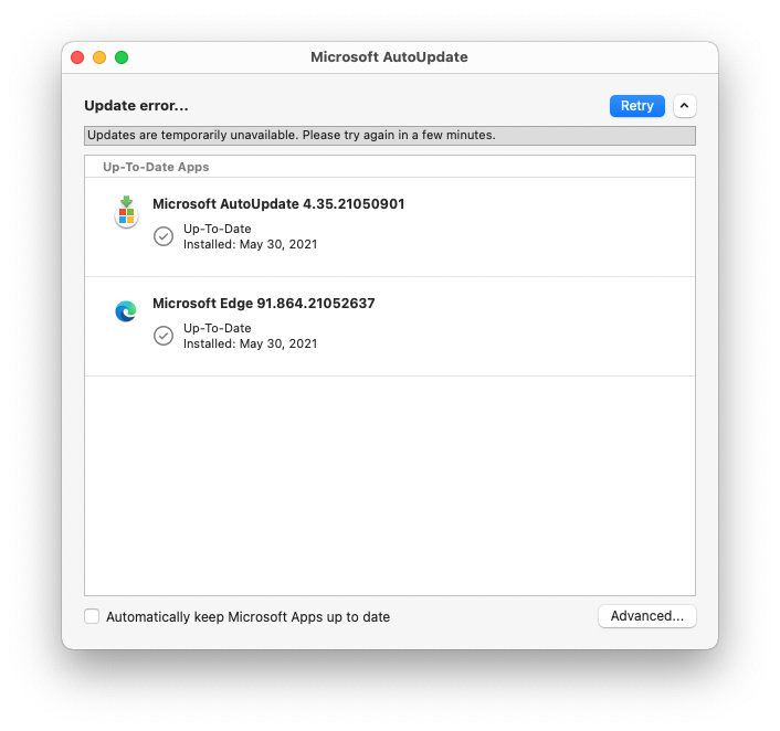 manually install microsoft autoupdate for mac